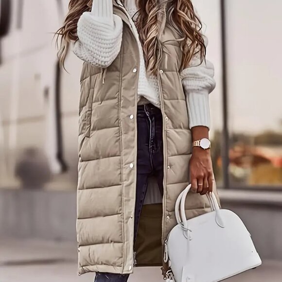 NWT Long Puffy Vest - Picture 1 of 4